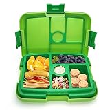 IJIAMY Brotdose Kinder mit Fächern, Lunchbox Kinder mit Fächern, Auslaufsicher Bento Box Kinde, Jausenbox Kinder für Mädchen & Jungen, Vesperdose, Perfekt für Schule, Kindergarten & Ausflüge