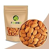 Mandeln mit Haut ganz Mandelkerne ohne Schale Mandel naturbelassen ungesalzen süß ungeschwefelt 100% Natural 500g - 5kg Mandel Kerne aus Australien wiederverschließbar Premium Qualität FOODINO (2,5kg)
