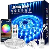 VKH LED Strip 10m, Bluetooth RGB LED Streifen 10m Selbstklebend mit Fernbedienung und APP, LED Lichterkette LED Beleuchtung Leds für Zimmer Party