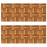Mokuyary Terrassenfliesen 20 Stk. 30x30 cm Akazienholz Terrassenfliesen, Bodenbelag Balkonfliesen Balkonboden für Garten Terrasse Balkon