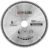 Saxton Blades TCT Kreissägeblatt, Feinschnitt, 210 mm x 30 mm x 100 T, kompatibel mit Festool, Bosch, Makita, Dewalt