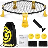 Gziztx Roundnet Outdoor Spieleset mit Lichtern, inklusive 3...