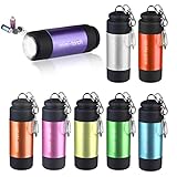 8 Stück Mini Taschenlampe Kinder, Delamiya Mini Led Taschenlampe, USB Wiederaufladbare Silikonbeschichtung IPX8 Wasserdicht Taschenlampen mit Schlüsselbund, Camping Handlampe Taschenlampe für Camping