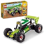 LEGO 31123 Creator 3-in-1 Buggy, Geländewagen, Lader, Bagger, Mountainbike, Spielzeug für Kinder, 3 Baufahrzeuge