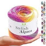 Stylish Alpaca Garn – Weiches Alpakawolle Strickgarn –...