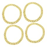 Ipetboom 4 Stück Teiliges Goldene Punk Panzerkette für Männer Stylische Hip Hop Halskette für Partys Besondere Anlässe Herren für Geburtstage Jubiläen