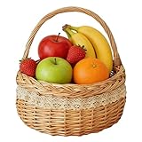 Multifunktionaler Picknickkorb mit Griff, geflochten, für Kinder, für Zuhause, Familie, Kinder, Küche, Balkon