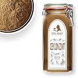 Ceylon Zimt BIO gemahlen - 450g im Premium Glas | EDEL KRAUT | 100% reiner BIO Ceylon Zimt - BIO Zimt Ceylon frei von jeglichen Zusatzstoffen - wenig Cumarin - kontrolliert biologischer Anbau