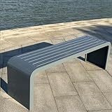 Außenbank, robuste Metallkonstruktion, ideal für Gärten, Veranden und Parks
