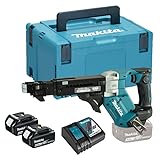 MAKITA DFR551RGJ Automatikschrauber 18 V LXT (2 x 6,0 Ah) 25-55 mm aus Makpac