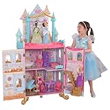 KidKraft Disney Prinzessinnen Dance & Dream Schloss Puppenhaus aus Holz, Spielset mit Musik und beweglicher Tanzfläche für 30 cm Puppen, Spielzeug für Kinder ab 3 Jahre, 10276