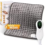 HEIMWERT Wärmekissen Heizkissen mit Abschaltautomatik - Sofortwärme in 10 Stufen bis 100 Watt mit Timer - 30x40 cm ideal für Rücken Schulter Nacken Bauch I elektrisches Wärme Kissen heating pad