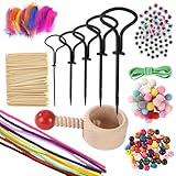BUCOMTU Kastanienbohrer Kinder, Kastanien Bastelset Kinder,1,5-5 mm mit Kastanienhalter, Im Herbst eignen sich Kastanien hervorragend für die Herstellung kreativer Handpuppen
