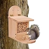 Eichhörnchen Futterbox | Eichhörnchen Futterbox Aus Holz – Futterstation Für Tiere Aus Holz | Tierfutterstation Aus Holz – Eichhörnchen Futterhaus Für Draußen