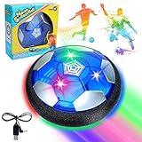 Sinwind Air Power Fußball, Kinderspielzeug, Ball mit LED-Licht, Hover Soccer Ball, Fußballspiele, Indoor, Outdoor, Geschenk zum Geburtstag, Weihnachten, für Jungen und Mädchen