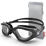ZIONOR Optische Schwimmbrille, G1 Auslaufsicher (A1 Ganz schwarz -200)