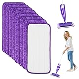 Ortviai 8 Stück für Swiffer Bodenwischer WetJet Nachfüller Set,30x14cm für Swiffer Wetjet Bodentücher Mop Microfaser Reinigung Pads, Wischmopp Bezug Ersatzbezug, für Fliesen, Hartholz, Laminat