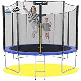 KINETIC SPORTS Trampolin Outdoor Salto Ø 244 cm - TÜV Rheinland geprüft, Kindertrampolin Gartentrampolin Set mit Netz, Randpolster, USA Sprungtuch – bis 120 kg, Blau