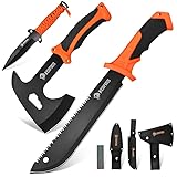 Nedfoss Outdoor Messer Outdoor Beil Survival, Axt Survival Survival Axt Outdoor Axt Camping Beil & Axt, Camping Messer Jagdmesser Gürtelmesser Outdoor Survival Messer Set, Machete scharf echt