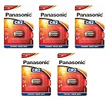 ‎Corp. Panasonic Lithium-Batterie CR2, 3 V, Blister 1 x 5, Packung mit 5 Stück