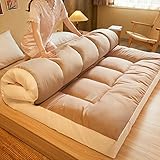 Dicke, atmungsaktive Futon-Matratze, tragbar, rollbar, Bodenbett für Erwachsene und Kinder, 150 x 200 cm, faltbarer Schlafteppich für Wohnzimmer und Schlafzimmer, Gästematratze, Faserkomfort