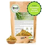 BIO Hanfprotein 2kg aus Deutschland, Veganes Hanfsamen-Protein vom deutschen Biofeld + Digitales Rezeptbuch (PDF)