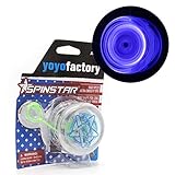 YoyoFactory SPINSTAR LED Yo-yo - BLAU (Leuchtendes Jojo, Ideal für Anfänger, Schnur und Batterien Enthalten, Moderne Leistung Jo-Jo)