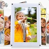 Cuifati 10,1-Zoll-Digital-Bilderrahmen, WiFi-Digital-Fotorahmen mit 1280x800-Touchscreen, Elektronischer Bilderrahmen, Integrierter 32-GB-Speicher, Automatische Drehung, (White)