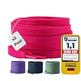 LaceHype 2 Paar Premium Schnürsenkel flach [10 mm breit ] LC1 reißfest Schuhbänder Ersatz Shoelaces aus Polyester für Sneaker, Sportschuhe, Laufschuhe, Turnschuhe (Neon Pink, 120)