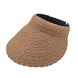 Haoyull Sonnenhut, trendig, einfarbig, leeres Oberteil, Strandvisier, Sommer, Must-Have-Artikel, Sonnenschutz, Blütenblatt für Damen, Mädchen, beste Freundin, coffee, 56-60cm head circumference