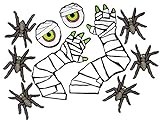 Halloween-Dekorationsset mit Mumienaugen und Armen Magneten und gruseligen Spinnen-Magneten für Kühlschrank, Garage oder Auto