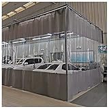 DGAMHF Transparente wasserdichte Abdeckplane für den Außenbereich, langlebig, Pergola-Seitenvorhänge mit Ösen, 0,5 mm, PVC-Kunststoff-Plane für Pergola, Veranda, Pavillon, 2 x 3 m