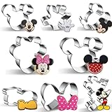 8-teiliges Ausstechformen-Set für Kinder, Mickey-Mouse-Kopf, Minnie Maus, Schleife, --Körper, Handfläche und Schuhe, Keksausstecher, Fondant-Förmchen