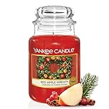 Yankee Candle Duftkerze im Glas (groß) | Red Apple Wreath |...