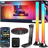 Govee TV Hintergrundbeleuchtung 3 Lite Kit für 55-65 Inch TVs, 3.6m RGBICW WiFi TV LED Strip mit Kamera und 15 Zoll Smart Light Bar mit 4 Farben in 1 Lampenperle, Funktioniert mit Alexa & Google Home