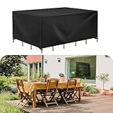 Abdeckung für Gartenmöbel Wasserdicht, 110x60x75cm/LxBxH 600D Oxford Gewebe Abdeckhaube Tischplatte Abdeckplane für Gartentisch Schutzhülle Gartentisch Hülle Abdeckung Lounge Tisch Wetterfest