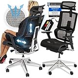 VALKENSTOL M7 Ergonomischer Bürostuhl 150 kg [Adaptive Lordosenstütze] für individuelle Unterstützung | Schreibtischstuhl als Home Office Chair Ergonomic | Chefsessel Bürostuhl ergonomisch Bürostühle