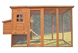 Pets Imperial® Arlington Flachdach-Hühnerstall mit Außenauslauf 2,5 m - Hühnerhaus - 250 cm (B) x 76 cm (T) x 103 cm (H)