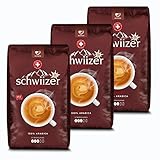 Schwiizer Schüümli Crema Bohnenkaffee, Röstkaffee, ganze Bohnen, Kaffeebohnen, 3000 g