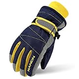 MAGARROW Jungen Winter-warme windundurchlässige Outdoor Sports Handschuhe Small (Fit Kids 6-7 Years Old) dunkelblau