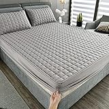 Bettwäsche-Set aus gewaschener Baumwolle, weicher Bettdeckenbezug und Matratzenschoner (170 x 200 cm, Höhe 10 x 25 cm) für ein gemütliches Schlaferlebnis