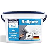 PLID® Rollputz innen & aussen fein Weiß matt [20kg] - atmungsaktiv hohe Deckkraft verarbeitungsfertig - Roll und Streichputz für aussen & innen grob & fein - Innenputz fertig - Putzfarbe innen