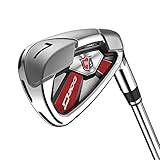 Wilson Staff Herren Golf-Set, Sieben Golfschläger, Rechtshand, D300, Regular Flex, graphit, WGR163550R