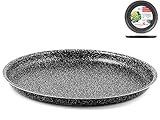 Home Stone Runde Pizzaform, Antihaft, Stein, Anthrazit, 36 cm