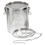 HOLIDYOYO Edelstahl Gewürzkorb mit Feinem Sieb für Suppen und Fleischbrühen Abnehmbar Spülmaschinenfest mit Kette zum Einfachen Herausnehmen Vielseitig für Kräuter und Gewürze Beim Kochen
