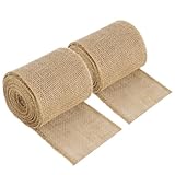 iBamso Jute Wickelstreifen, Jutegewebe Juteband 16cm x 10m, Pflanzen Bandage für Warmhalten und feuchtigkeitsspendend Geeignet für Baumschutz und Heimdekoration Hochzeitsdekorationen -210gsm/2 Rollen