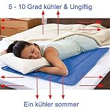 Kühlmatte Selbstkühlende Gel Pad Mat für Verbesserten Schlaf - Hilft Bei Migräne, Kopfschmerzen, Menopause, Nachtschweiß und Hitzewallungen,Re-Usable Relief, Pillow Insert XXL,60x90CM