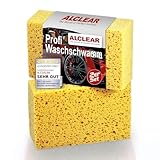 ALCLEAR 6080WS 2er Set Auto Waschschwamm, Jumbo Autoschwamm für Autopflege, Lack, Felgen, Reinigung außen und innen, 18x12x6 cm