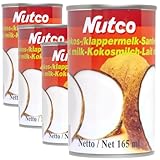 Kokosmilch – Cremig, Vielseitig, Aromatisch | Herkunft: Thailand | Ideal für Küche und Desserts – Nettogewicht 165 ml, 4 Er