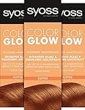 Syoss Color Glow Pflegende Haartönung Kupfer (3 x 100 ml), semi-permanente Coloration für strahlende Farbintensität bis zu 8 Haarwäschen, ohne das Haar zu schädigen